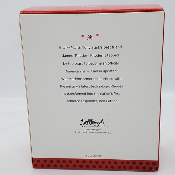 HALLMARK 2013 IRON MAN 3 SUPER HERO IRON PATRIOT MARVEL NEW NIB ORNAMENT CHRISTM - Picture 4 of 7